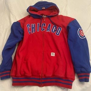 Rare vintage Stitches Chicago Cubs heavy zip hoodie. Size Large
